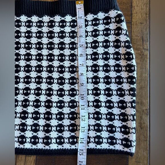 POL Black White Knit Mini Skirt Size Small - Picture 4 of 4